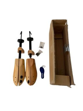 Cedar Wood Shoe Stretchers Pair Adjustable Width w/ Bunion Plugs Men’s Size L